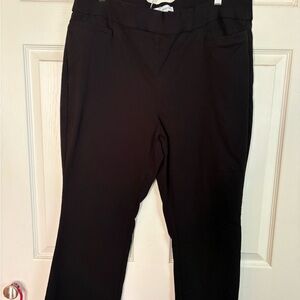 Liz Claiborne Black Lisa straight leg pull on pants